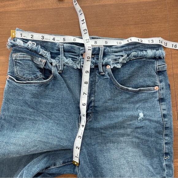 Good American | Women’s Good Legs Frayed Jeans Blue612 Denim Skinny Distressed 8 - Picture 9 of 9